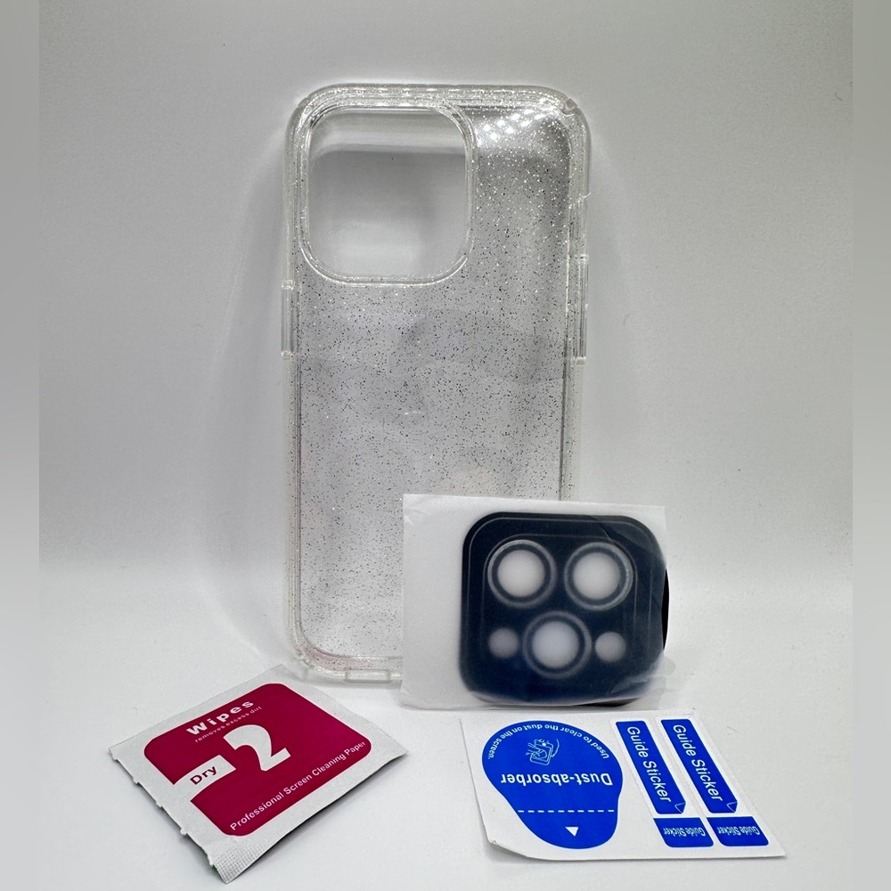 IPhone 14 Pro Max Case - Clear Glitter